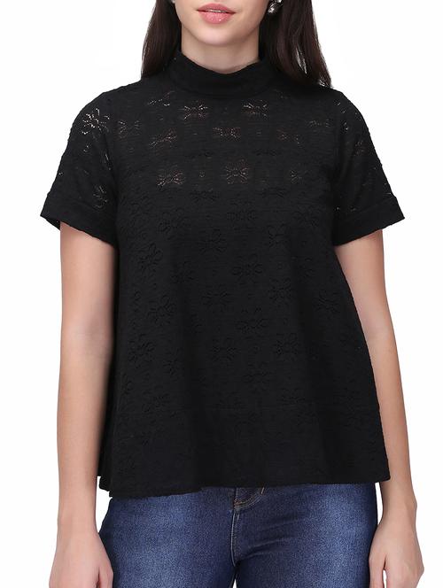 women's straight mandarin neck top - 16017048 - Standard Image - 0