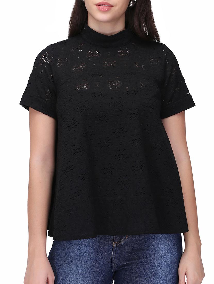 women's straight mandarin neck top - 16017048 - Zoom Image - 0