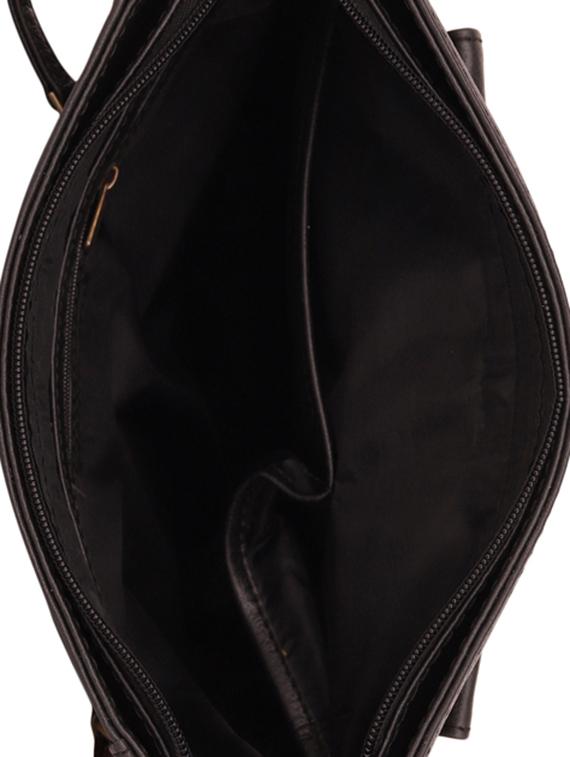 black leatherette (pu) messenger bag - 16017926 - Standard Image - 2