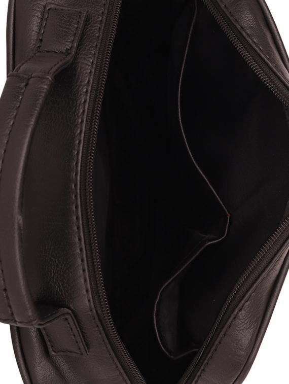 black leatherette (pu) messenger bag - 16017929 - Standard Image - 2