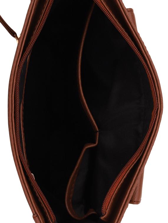 tan leatherette (pu) messenger bag - 16017972 - Standard Image - 2