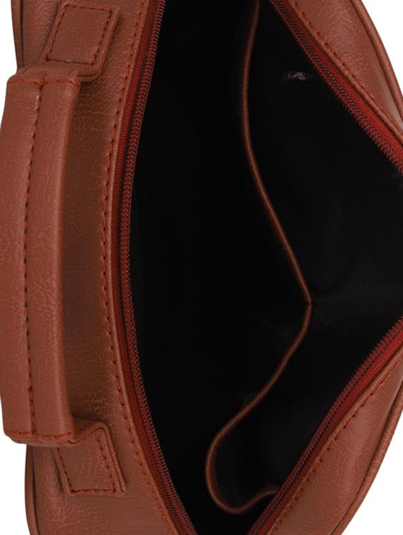 tan leatherette (pu) messenger bag - 16017973 - Standard Image - 2
