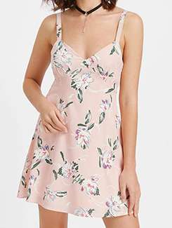 tie back floral a-line dress