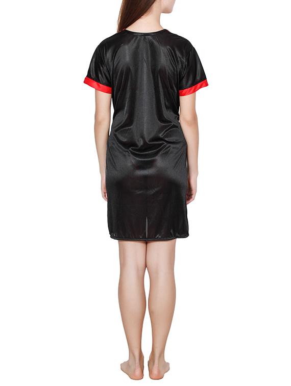 contrast detail sleepwear robe - 16039292 - Standard Image - 2