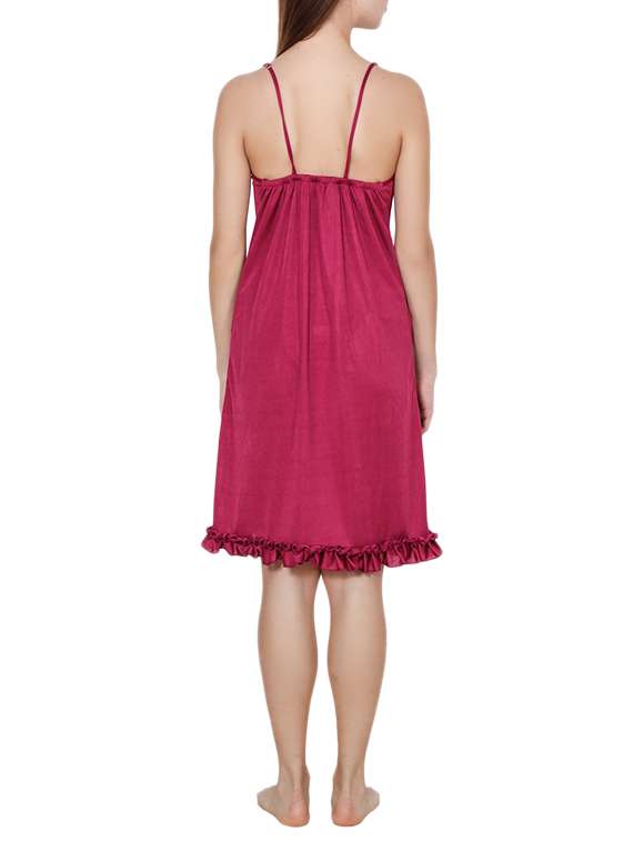 lace insert frill trim babydoll - 16039301 -  Standard Image - 2