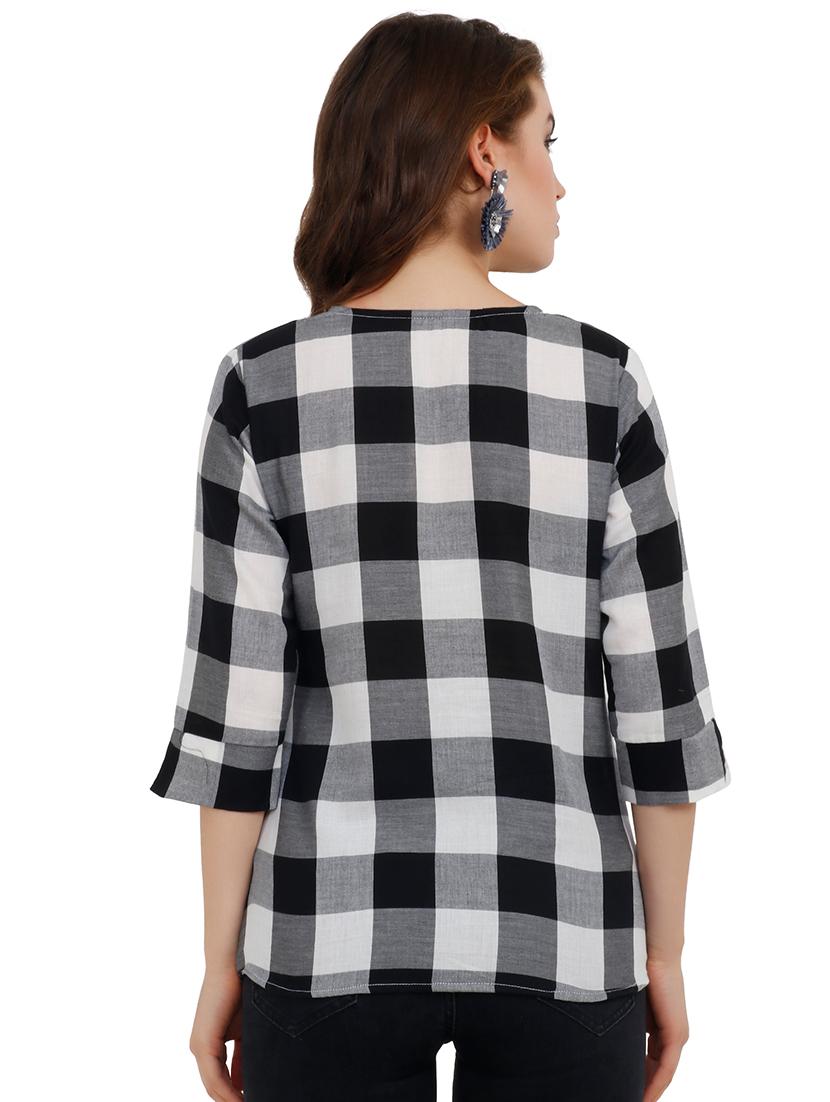 women's straight round neck top - 16041214 - Standard Image - 2