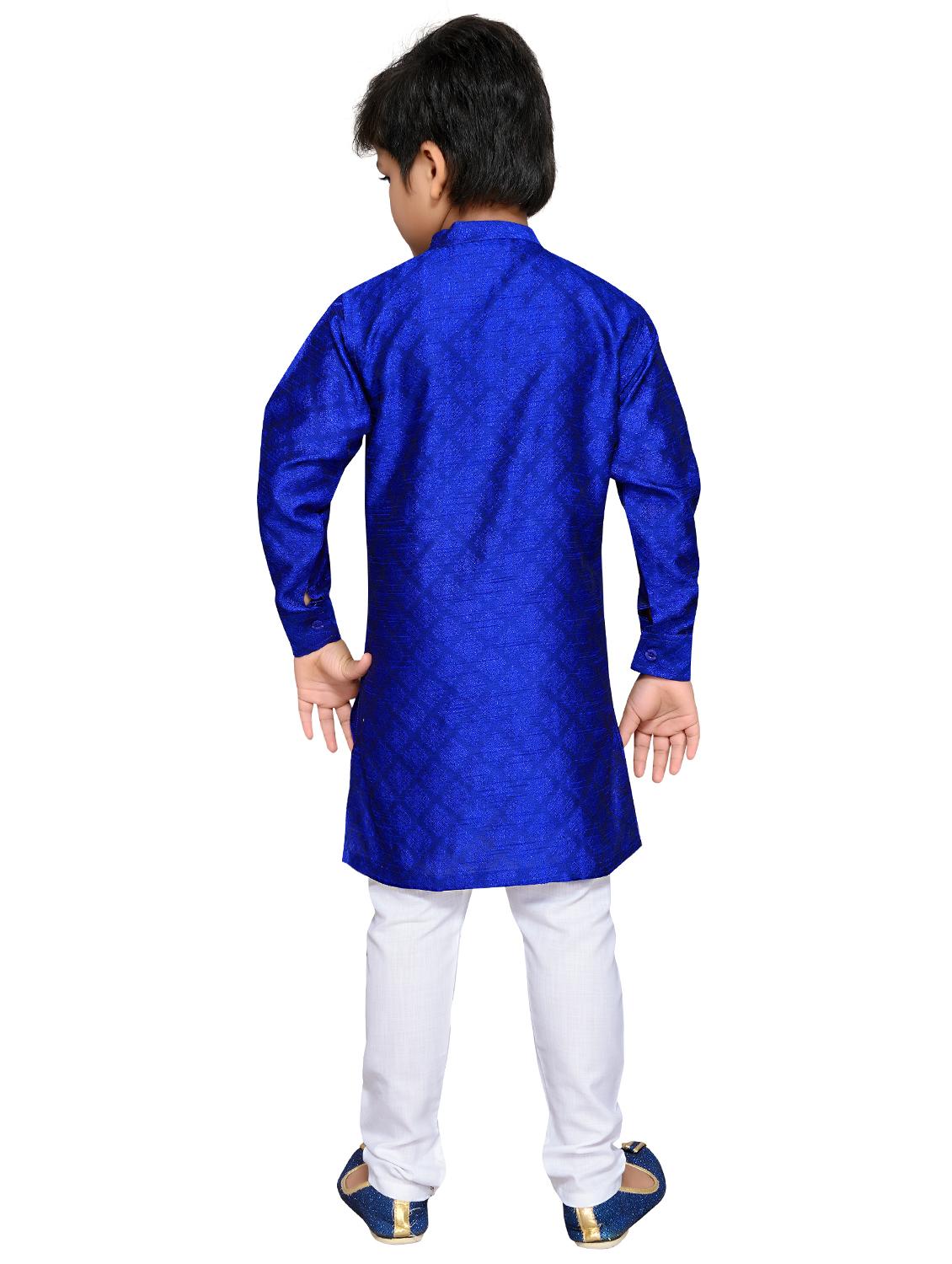 blue cotton kurta sets kurtas & set - 16045826 - Standard Image - 2
