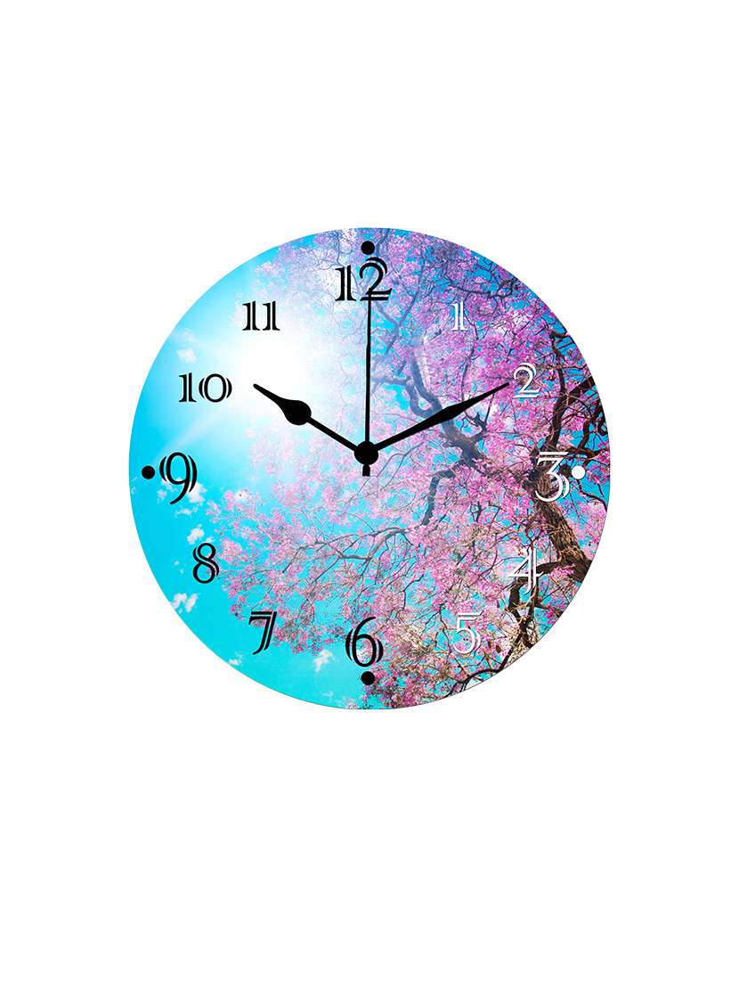 kartik wooden decorative round wall clock