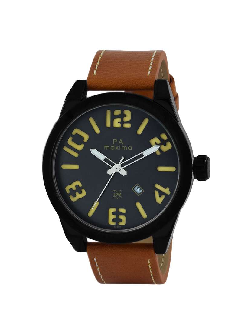 leatherette strap analog watch (49460lagb)