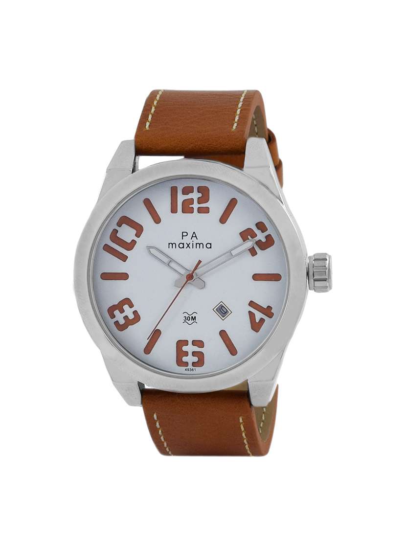 leatherette strap analog watch (49361lagi)