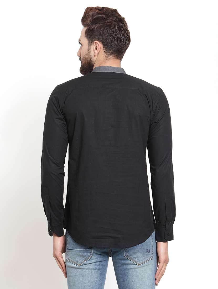 Black Solid Short Kurta
