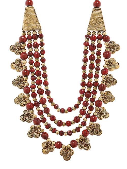 red metal necklace - 16053507 -  Standard Image - 0