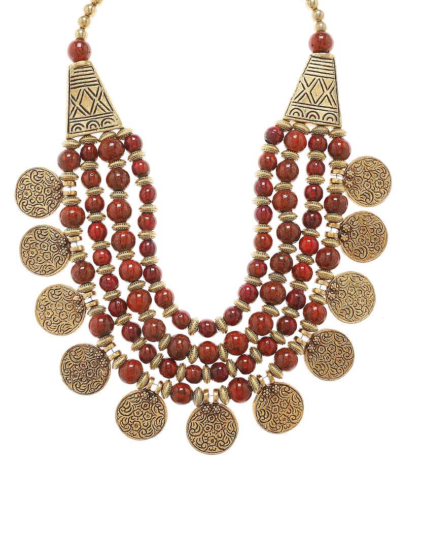 women ethnic daily wear designer necklace - 16053531 - Zoom Image - 0