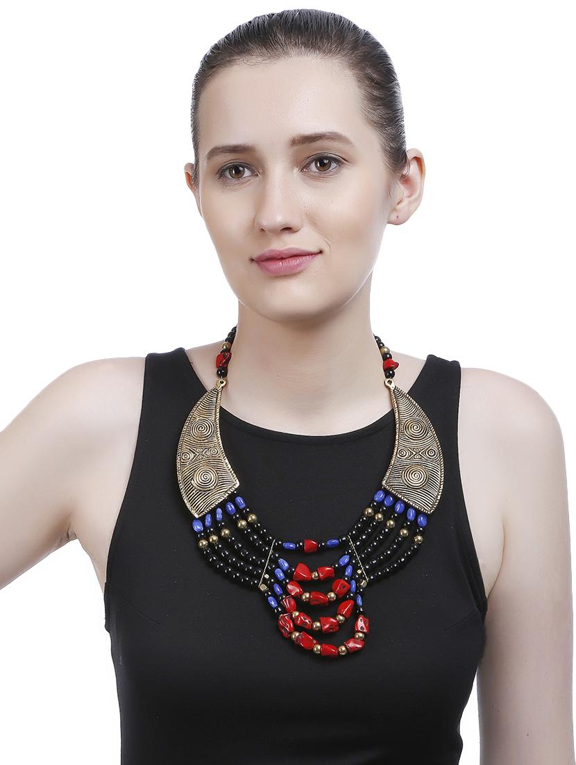women ethnic daily wear designer necklace - 16053532 - Standard Image - 2