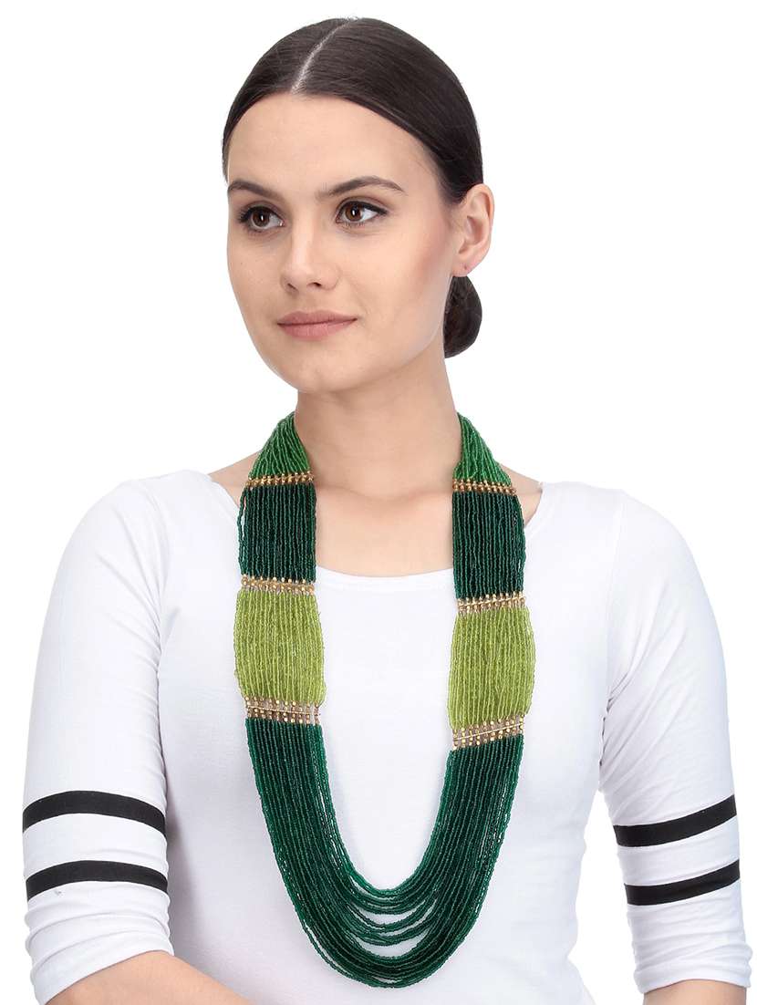  women ethnic daily wear designer beaded necklace - 16053574 -  Standard Image - 2