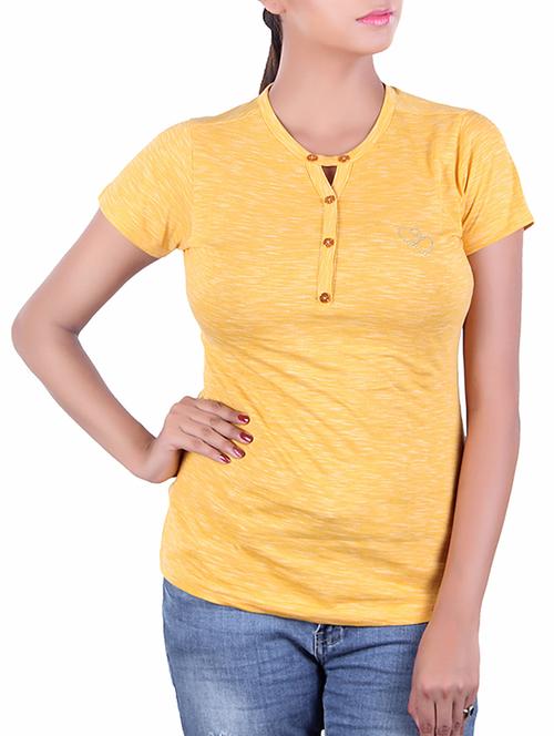 women's straight key hole neck top - 16055122 - Standard Image - 0