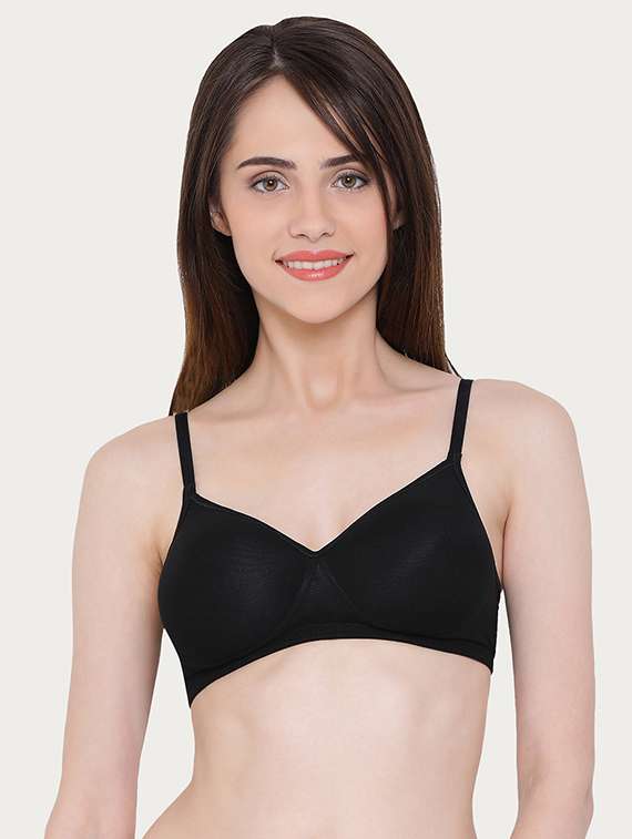 mesh panel solid bra