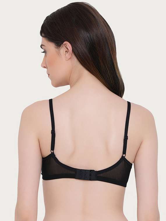 mesh panel solid bra - 16056010 -  Standard Image - 2