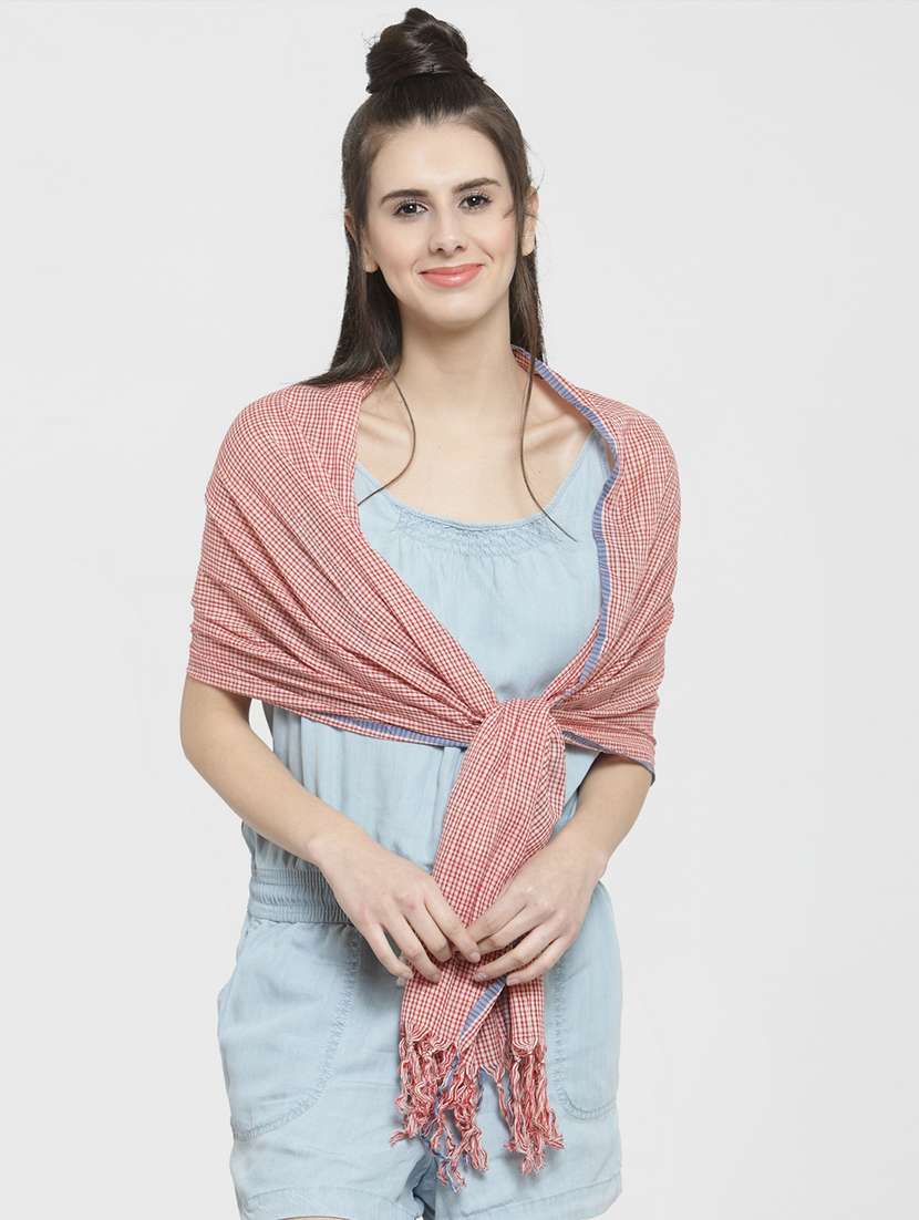 red modal silk stole
