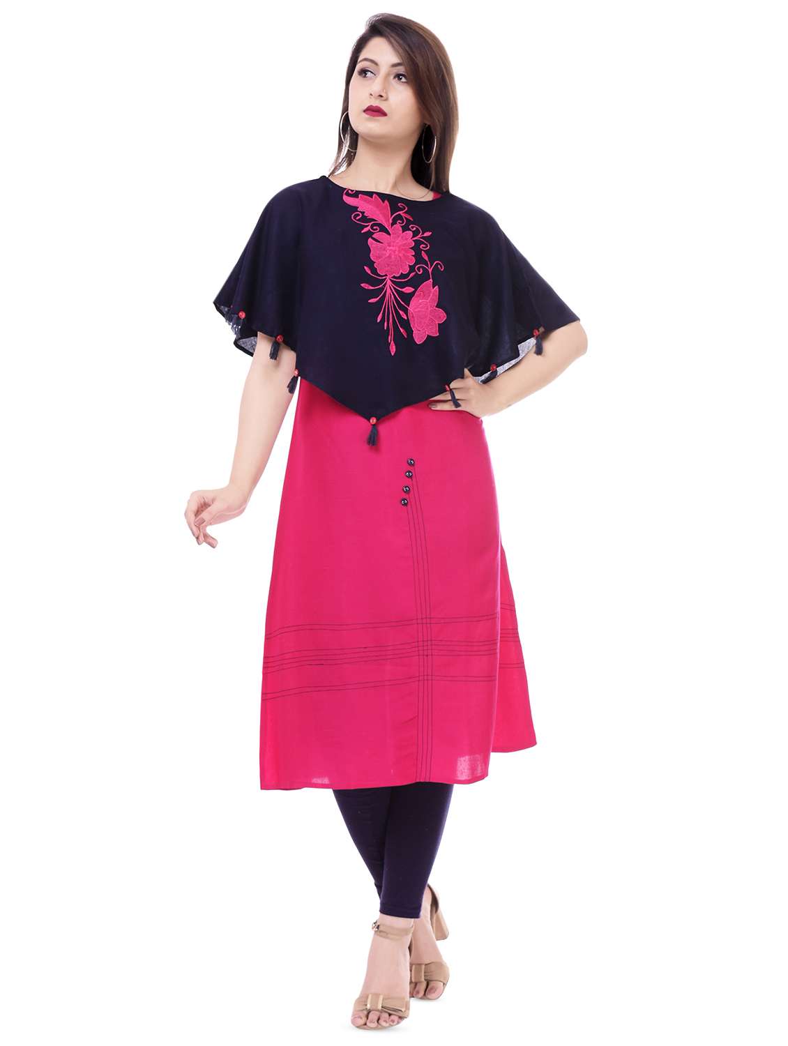 embroidered a-line kurta