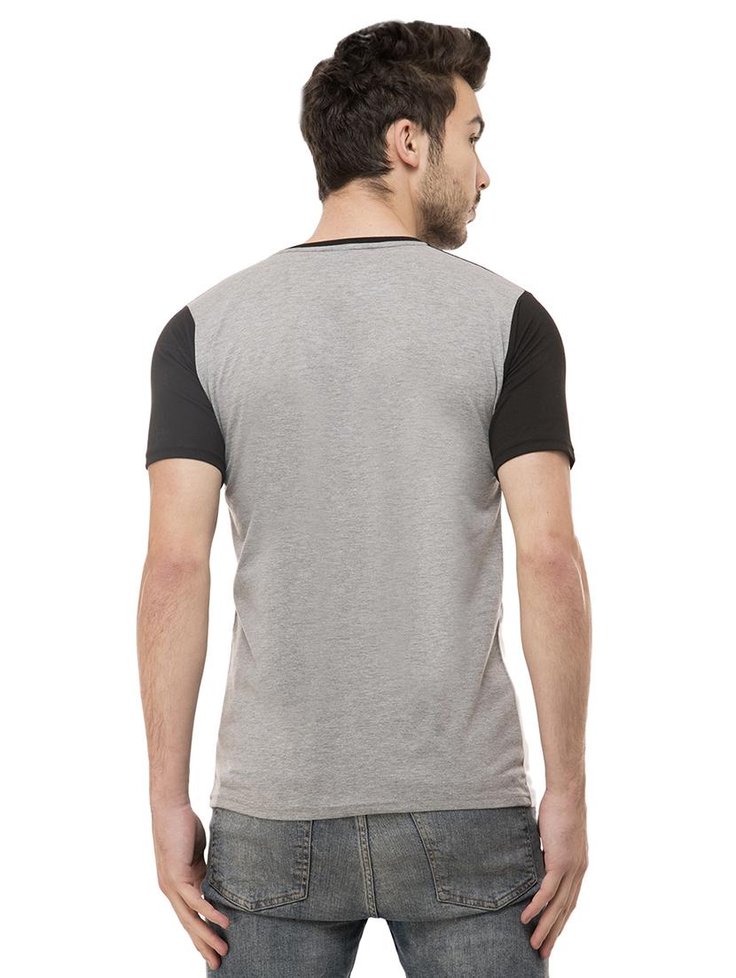 grey color block t-shirt - 16062604 - Standard Image - 2