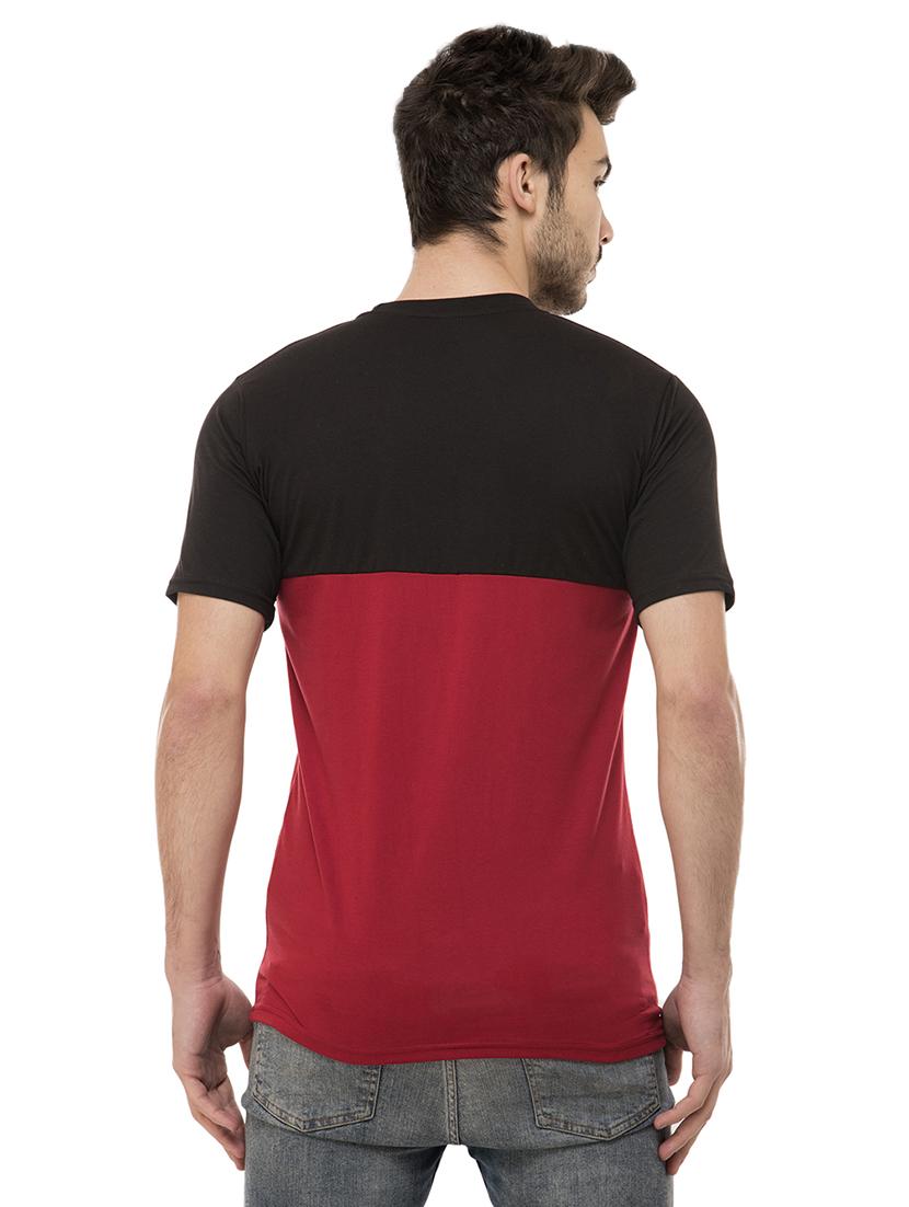red color block t-shirt - 16062607 - Standard Image - 2