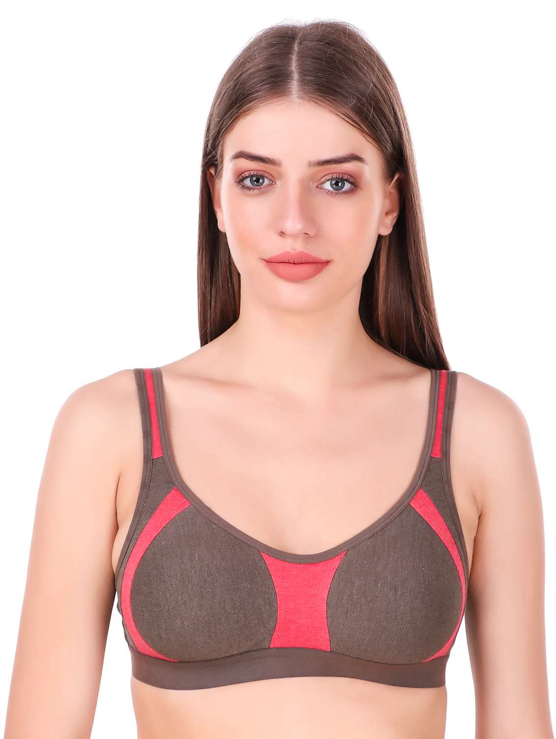 color block sports bra