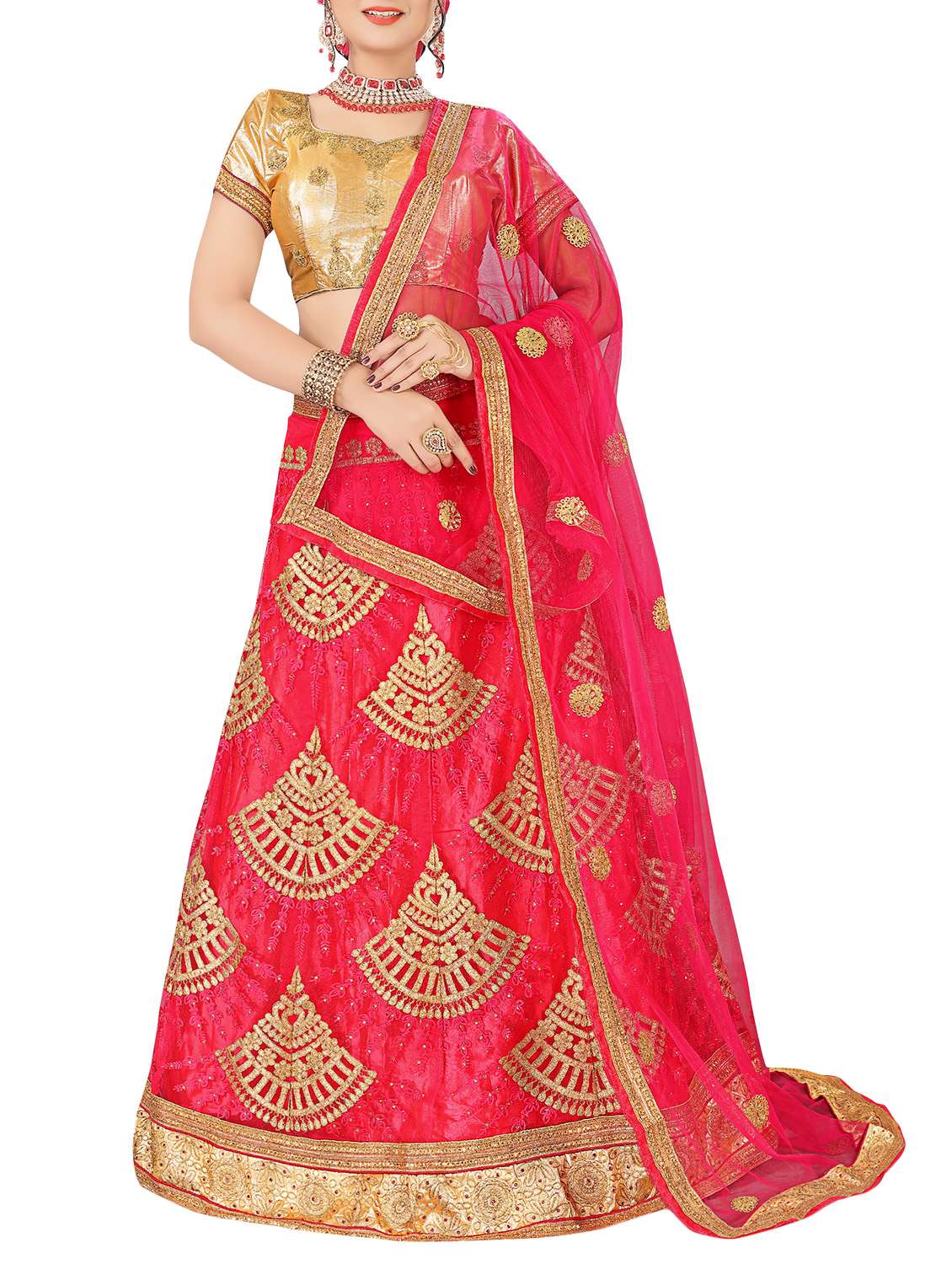 embroidered a-line lehenga 