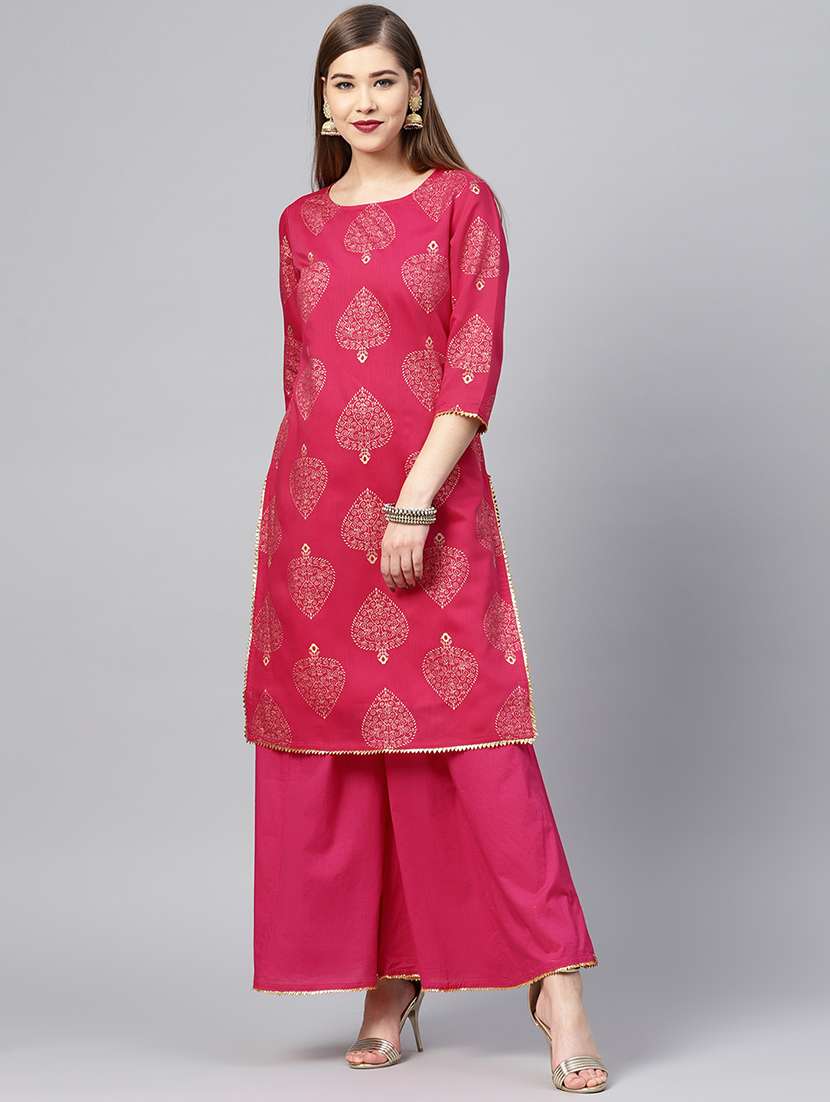 fuchsia gotta work straight kurta