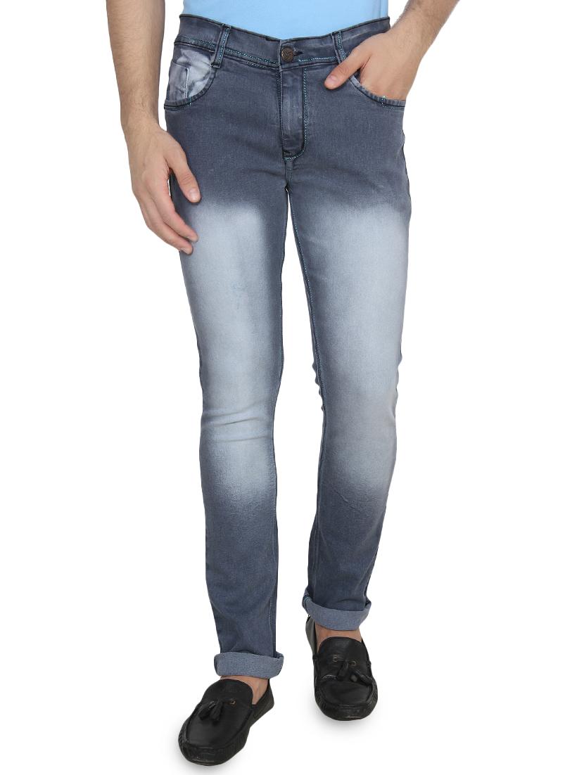 blue cotton blend heavy washed jeans - 16074034 -  Zoom Image - 0
