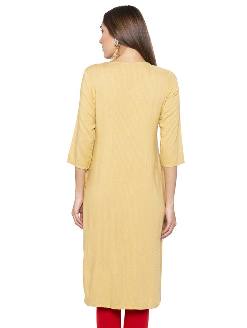 embroidered straight kurta - 16077937 - Standard Image - 2