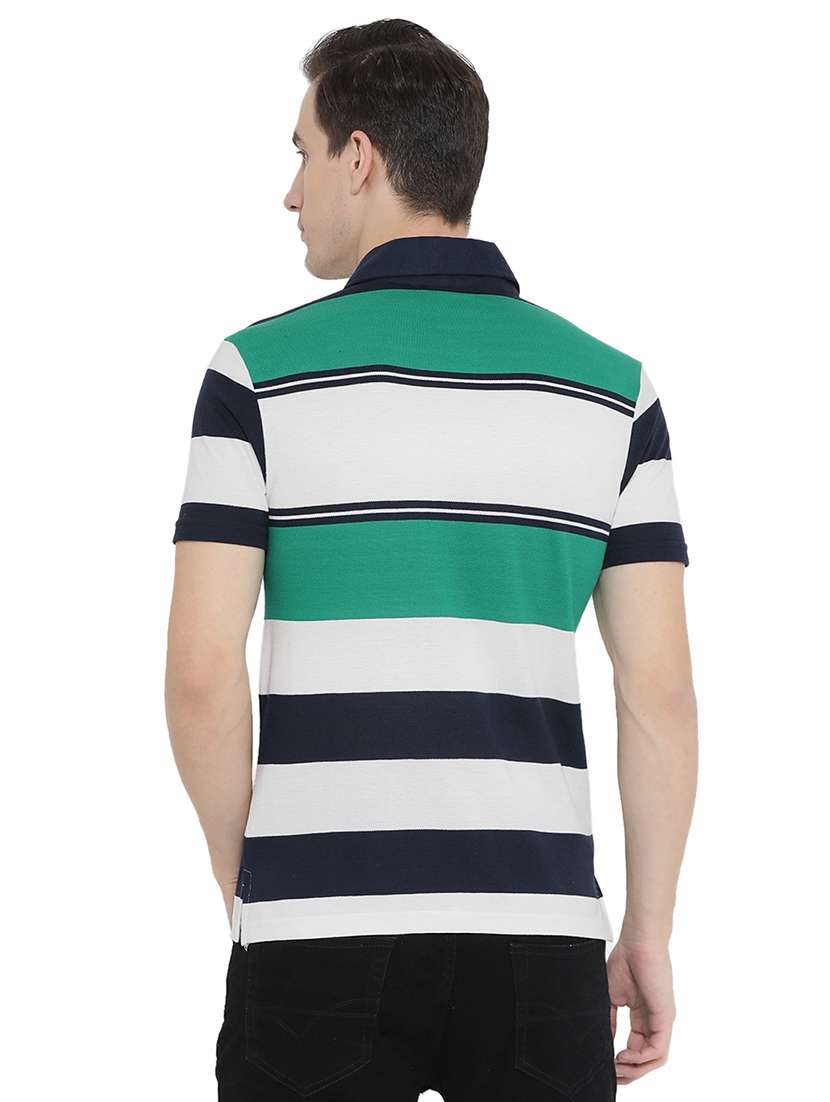 multi colored striped polo t-shirt - 16078012 - Standard Image - 2