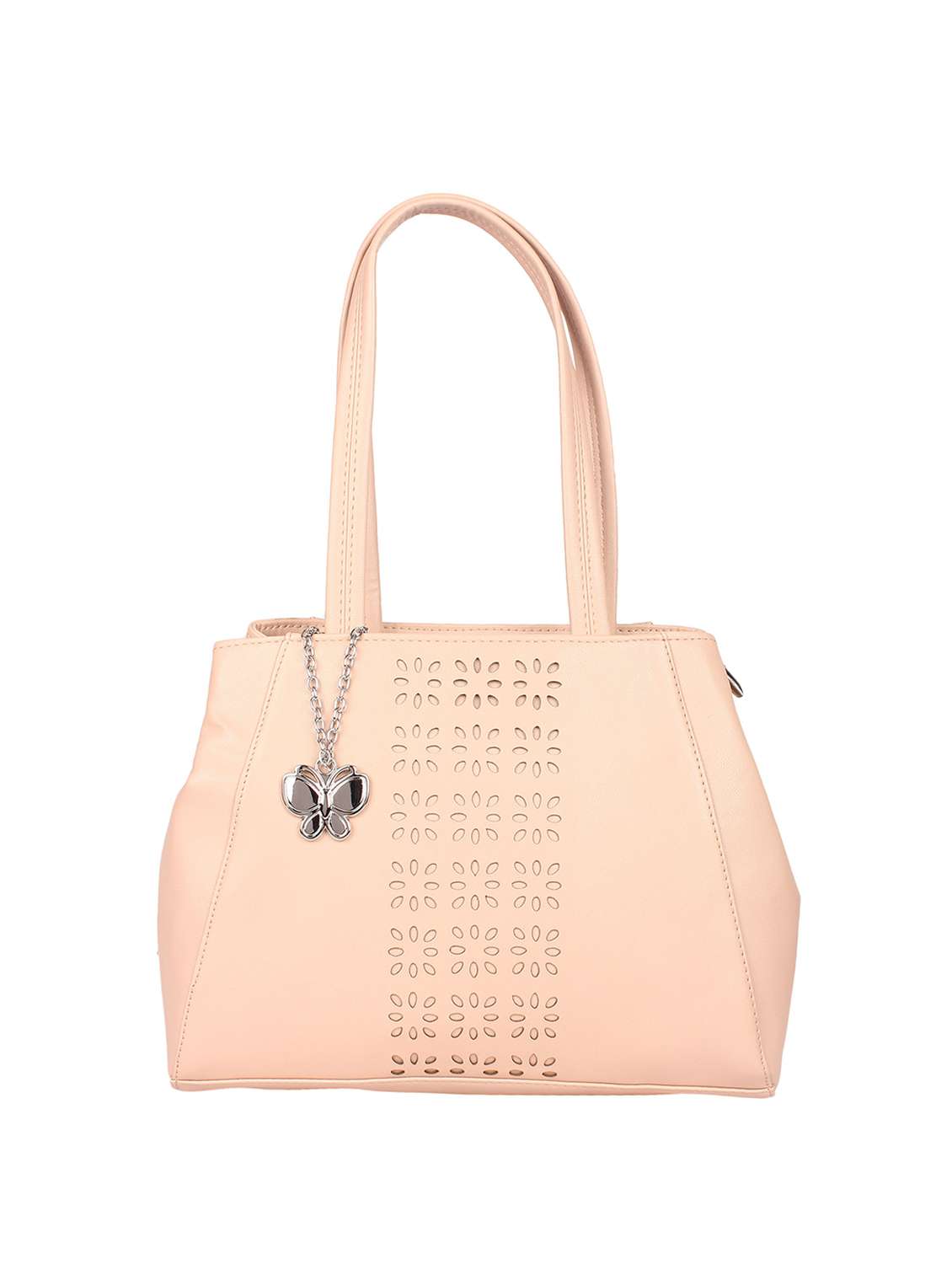 pink leatherette (pu) handbag