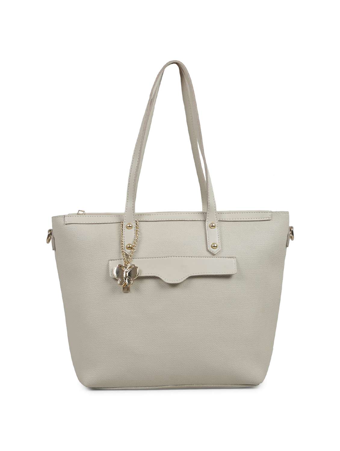 grey leatherette (pu) handbag
