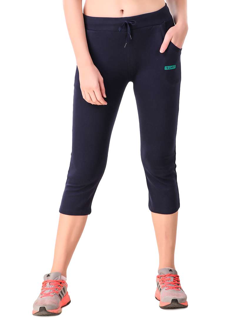 drawstring waist sports capri