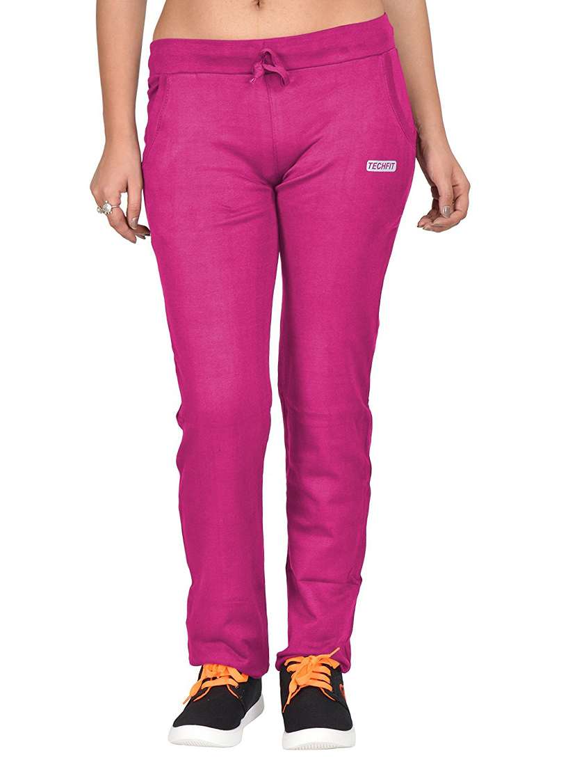 mid rise solid  track pant 