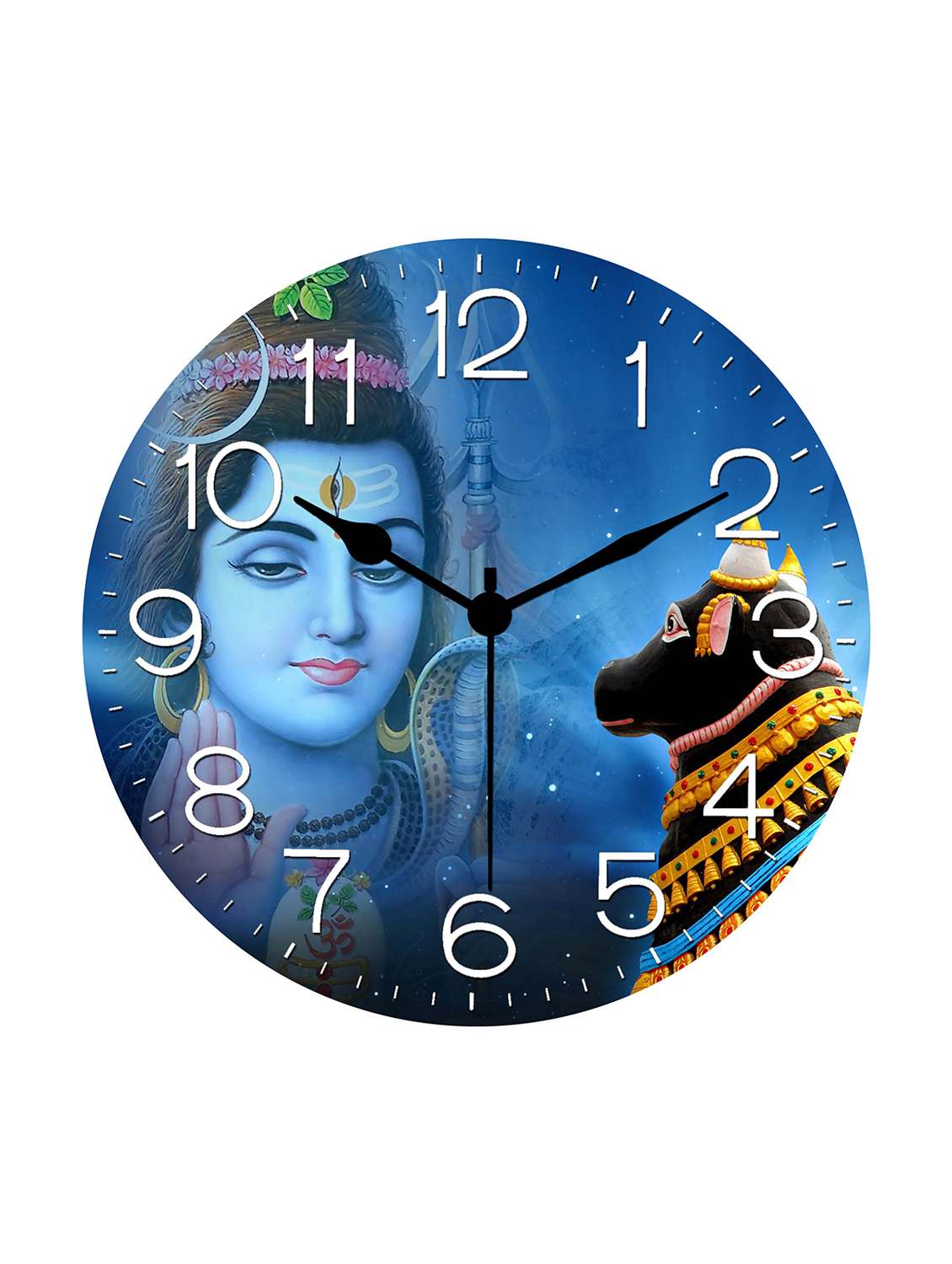 kartik wooden decorative round wall clock