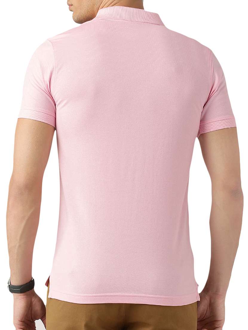 pink solid polo t-shirt - 16091008 -  Standard Image - 2