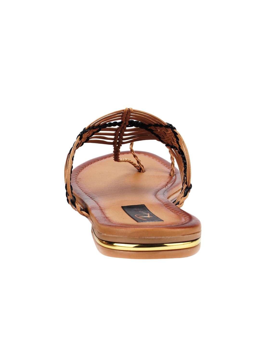 beige leatherette slip on sandals - 16096007 -  Standard Image - 2