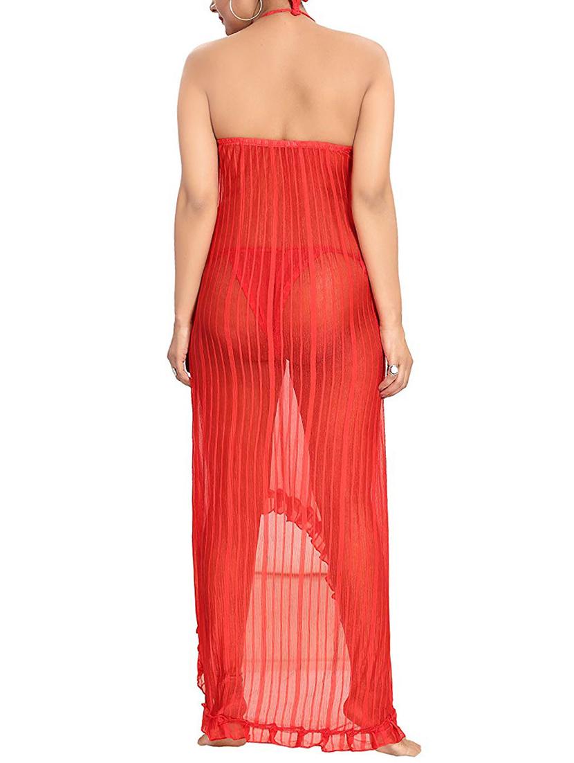 high low high low nighty with panty - 16098369 - Standard Image - 2