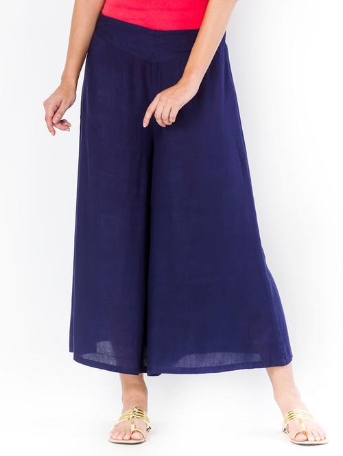 solid flared palazzo - 16098396 - Standard Image - 0