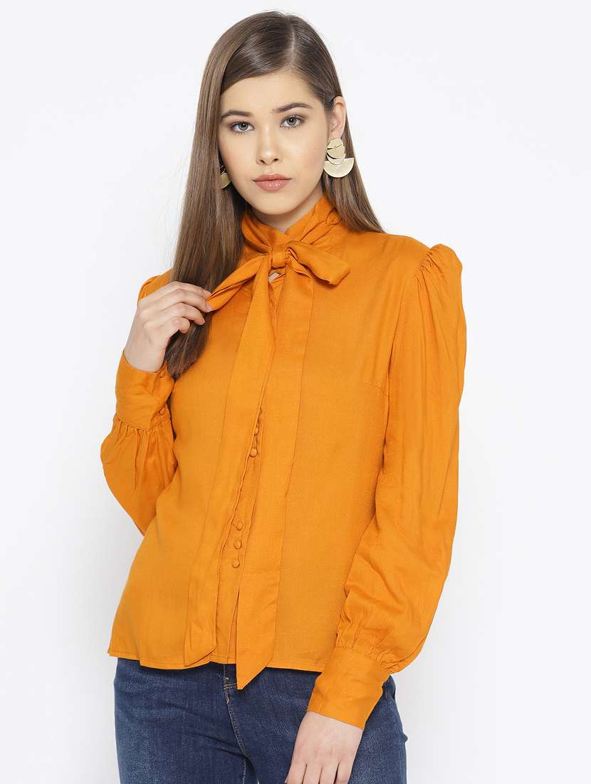 button up tie knot top