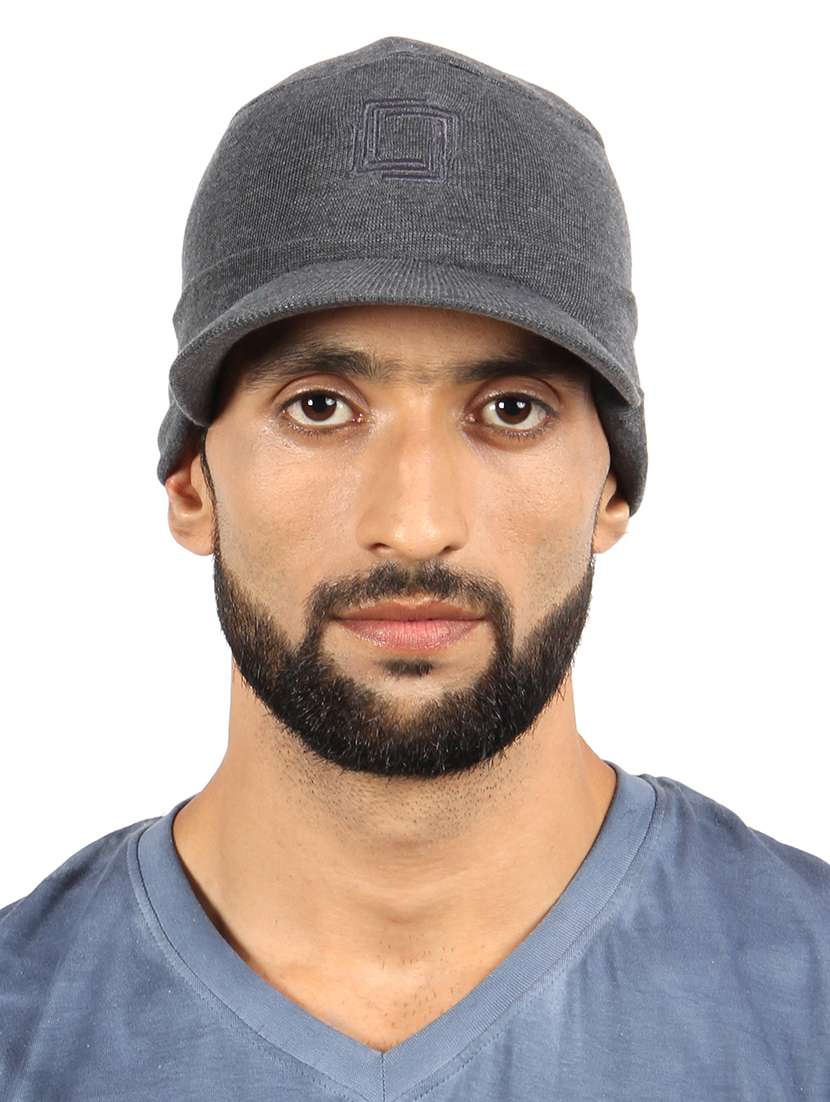 grey cotton winter caps