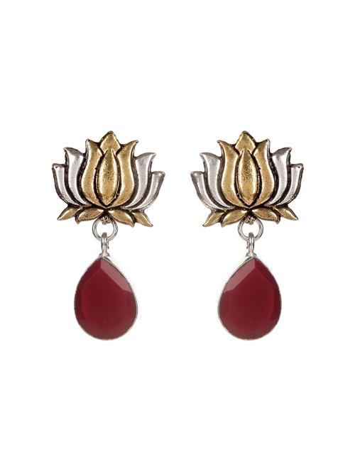 red metal drop earring - 16100743 -  Standard Image - 0