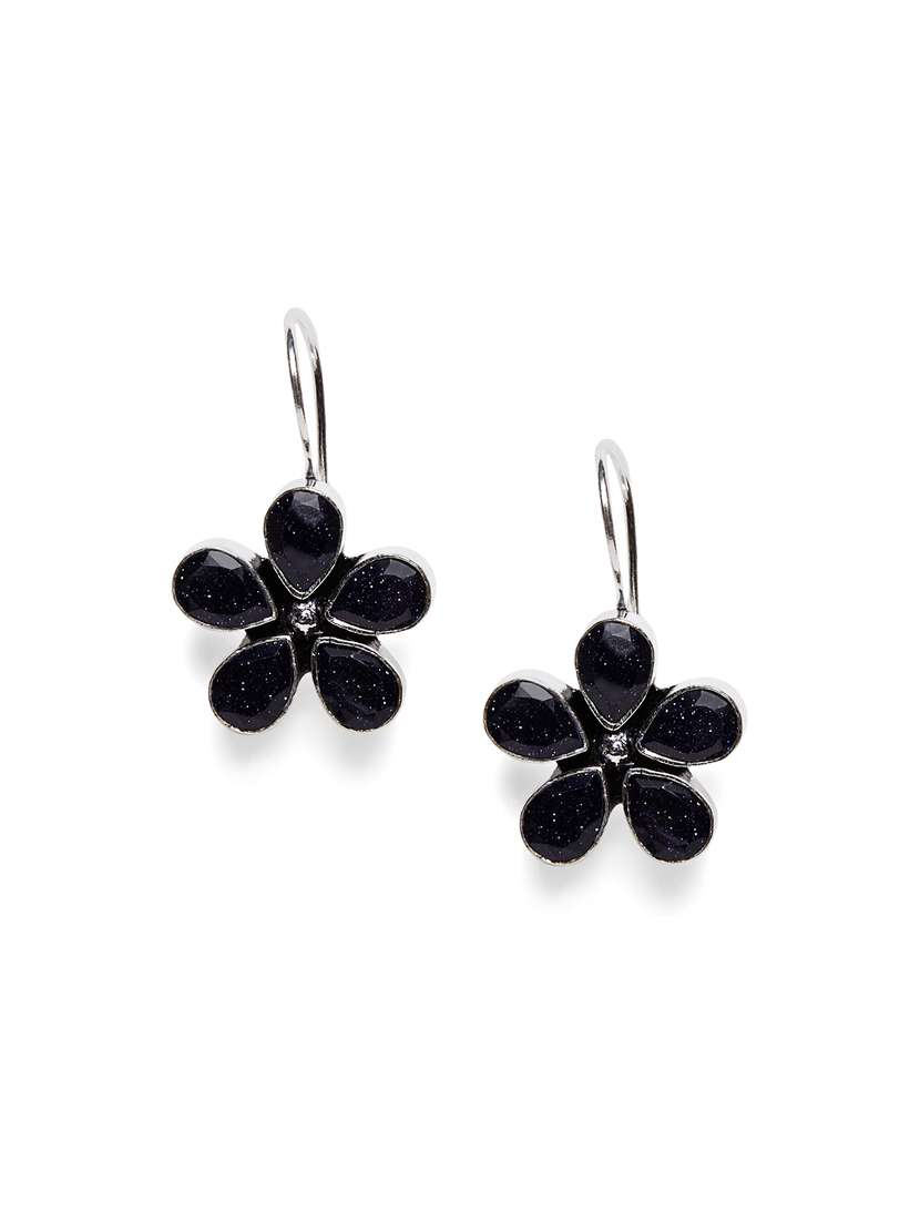 black metal drop earring - 16100889 -  Zoom Image - 0