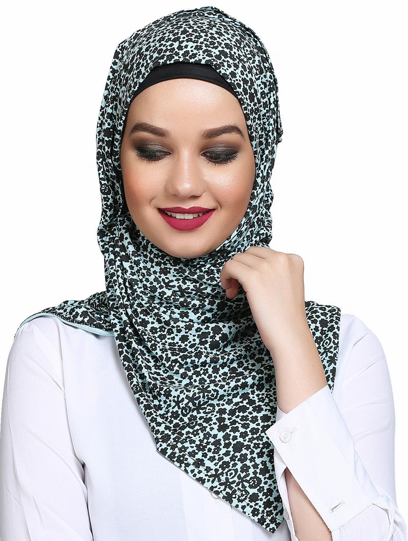 blue floral printed scarves - 16101139 - Zoom Image - 0
