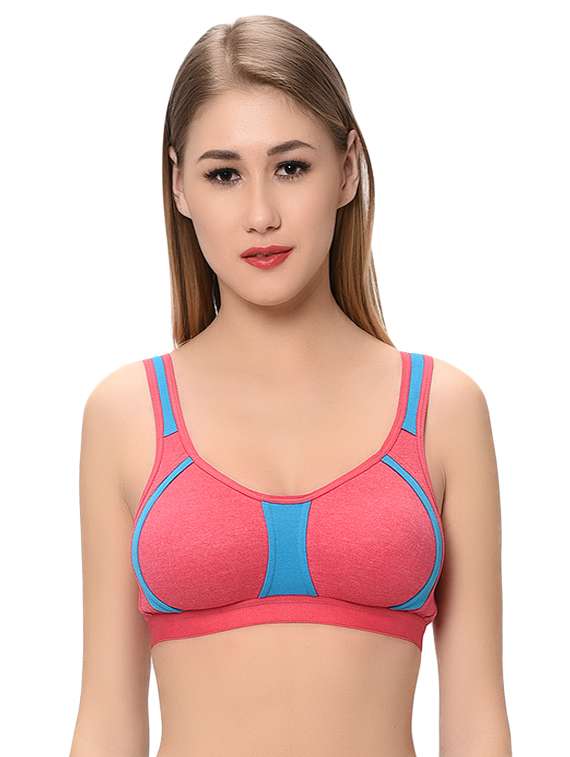 color block full coverage bra