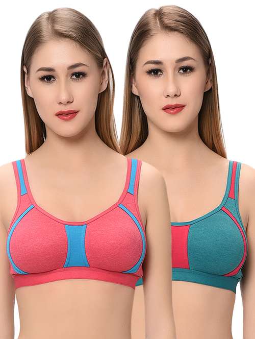 set of 2 color block bra - 16103739 -  Standard Image - 0