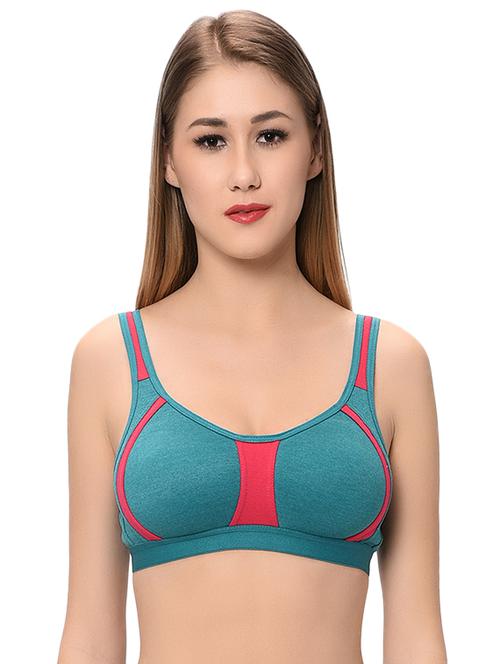 color block full coverage bra - 16103822 - Standard Image - 0