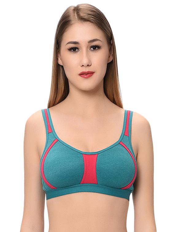 color block full coverage bra - 16103822 - Zoom Image - 0